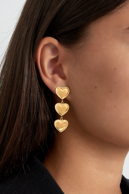 Boucles D'oreilles Pile De Coeurs 2
