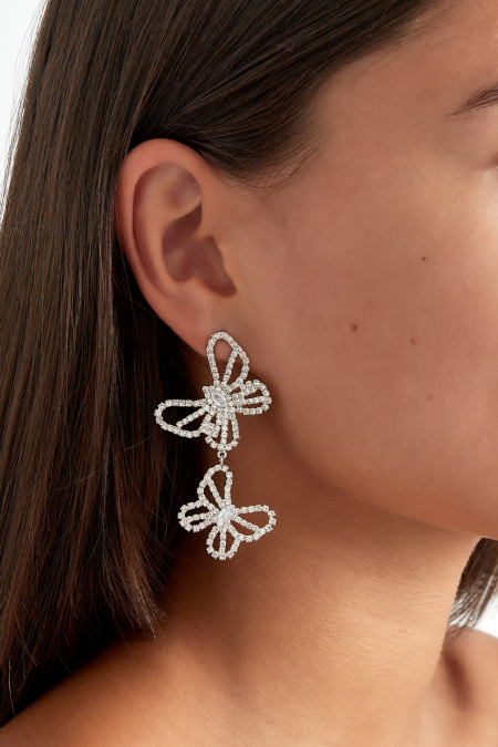 boucles d'oreilles papillon scintillantes 2