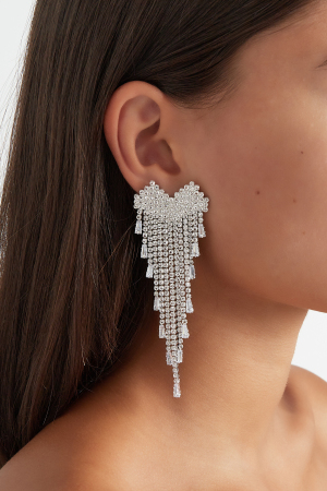 Boucles D'oreilles Coeur Scintillantes Audacieuses h5 Image2