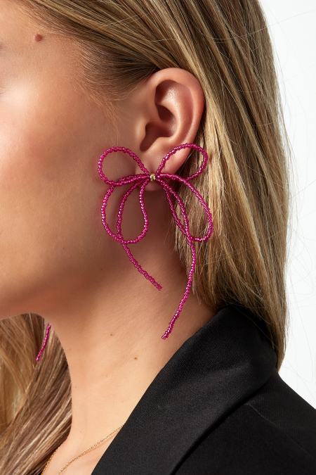 Boucles d'oreilles noeud festif 2