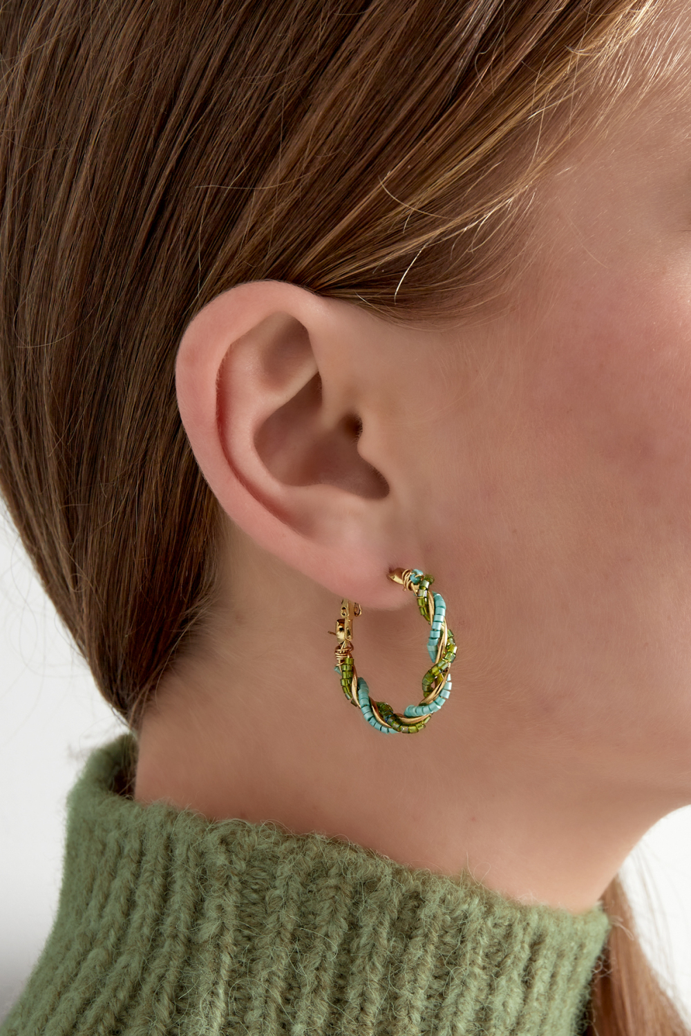 Boucles D'couleur Oreilles Mess Around - Couleur Or Noir h5Image2