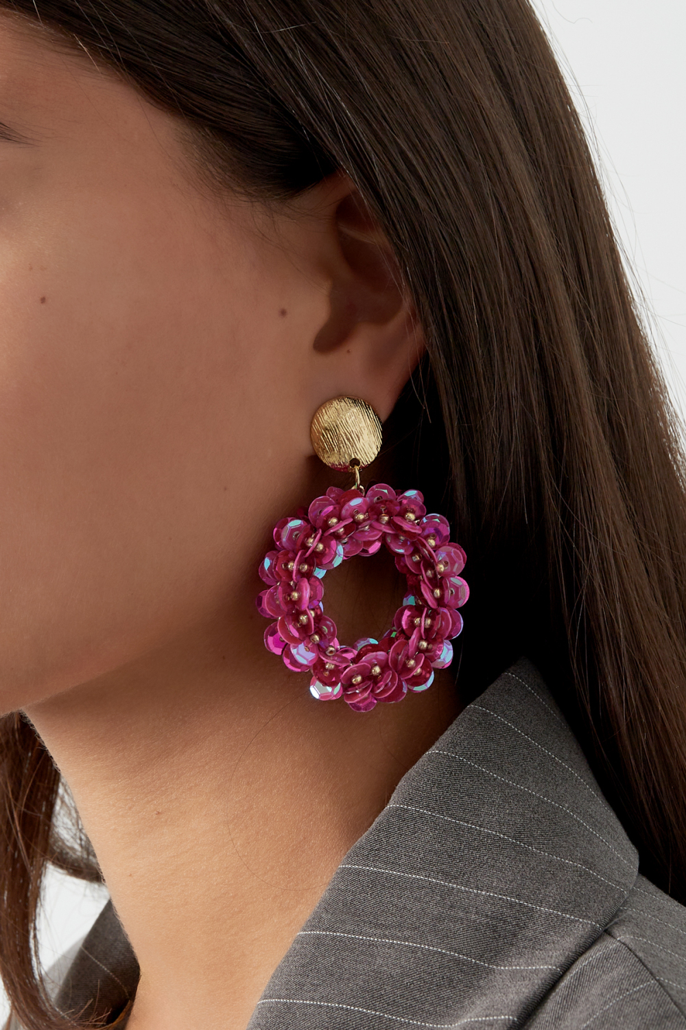 Boucles D'oreilles À Paillettes Scintillantes h5Image2