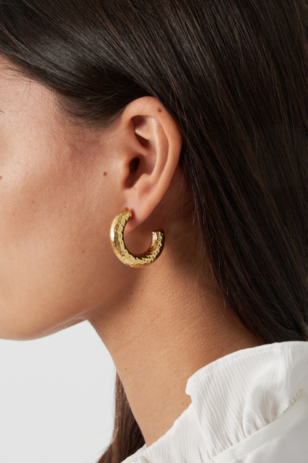 boucles d'oreilles créoles structurées 2