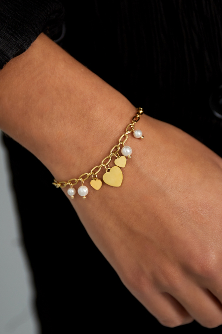 bracelet coeurs et perles 2