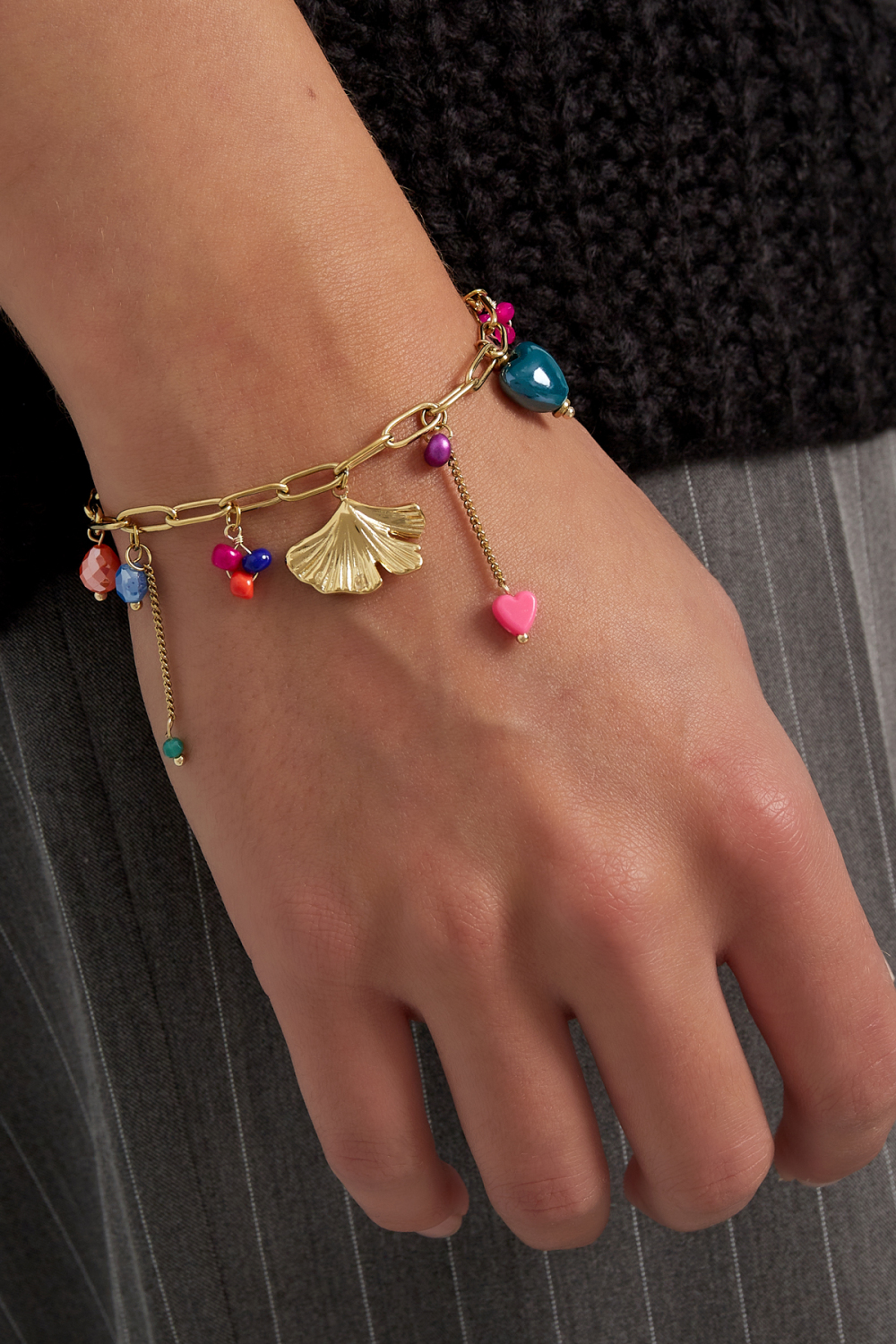 Bracelet À Breloques Embrasse L'amour h5Image2