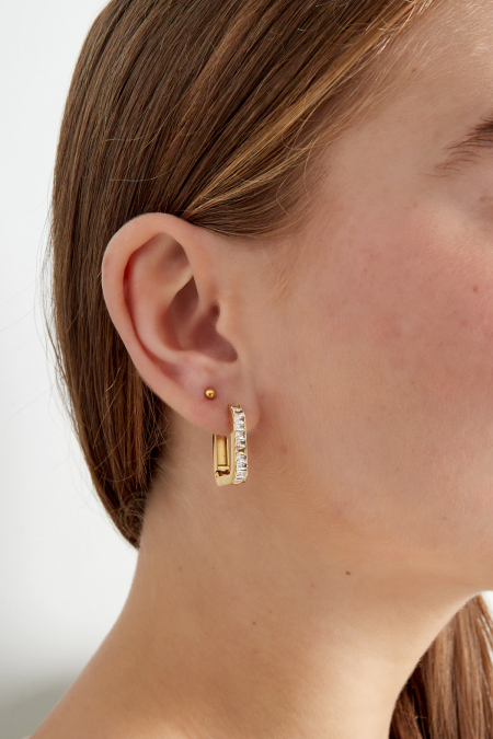 boucles d'oreilles rectangulaires diamant 2