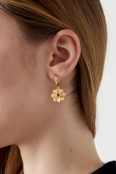 boucles d'oreilles à fleurs scintillantes 2