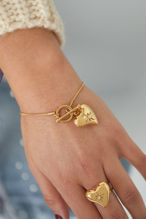 Bracelet Cadenas Avec Pendentif Grand Coeur h5 Image3