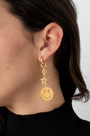 Boucles D'oreilles Smiley Fleur h5 Image3