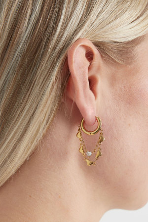 Boucles D'oreilles Chaîne De Coeurs h5 Image4