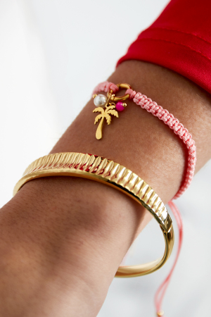 Bracelet Palm Paradise - Couleur Orange Et Or h5 Image2