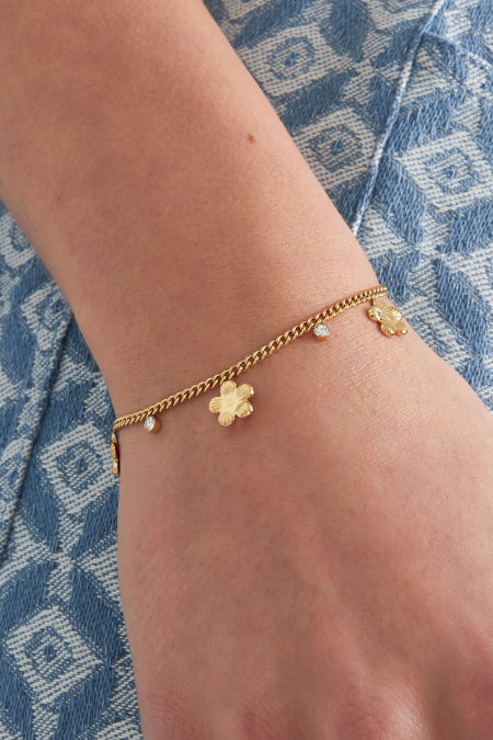 bracelet fleur scintillante 2