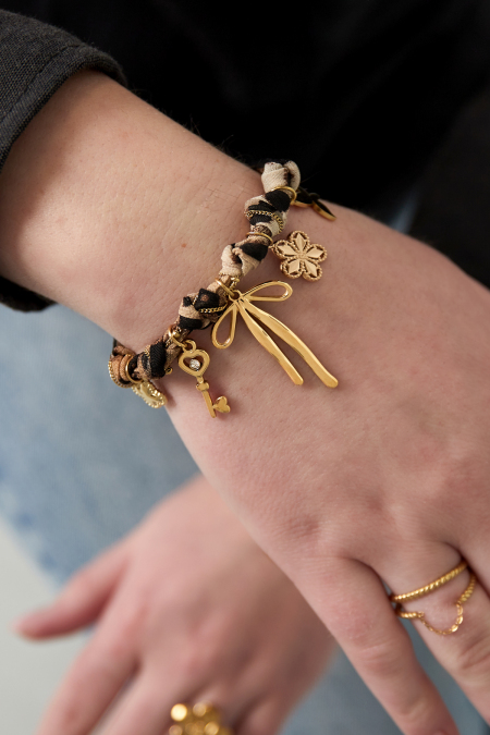 Bracelet tendance léopard - doré 2