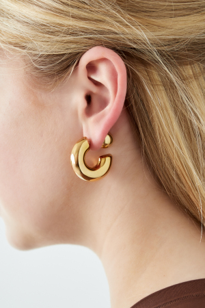 Boucles D'Oreilles Créoles Cercle Casual Daily Simple Series Bijoux Pour Femmes h5 Image2