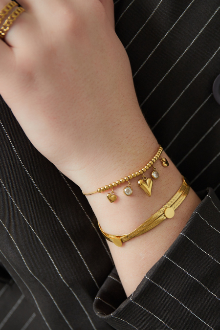 bracelet coeur brillant 2