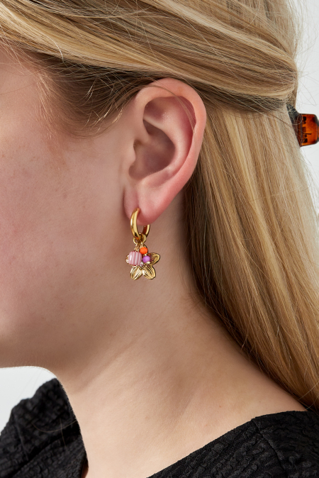 boucles d'oreilles créoles bloom 2