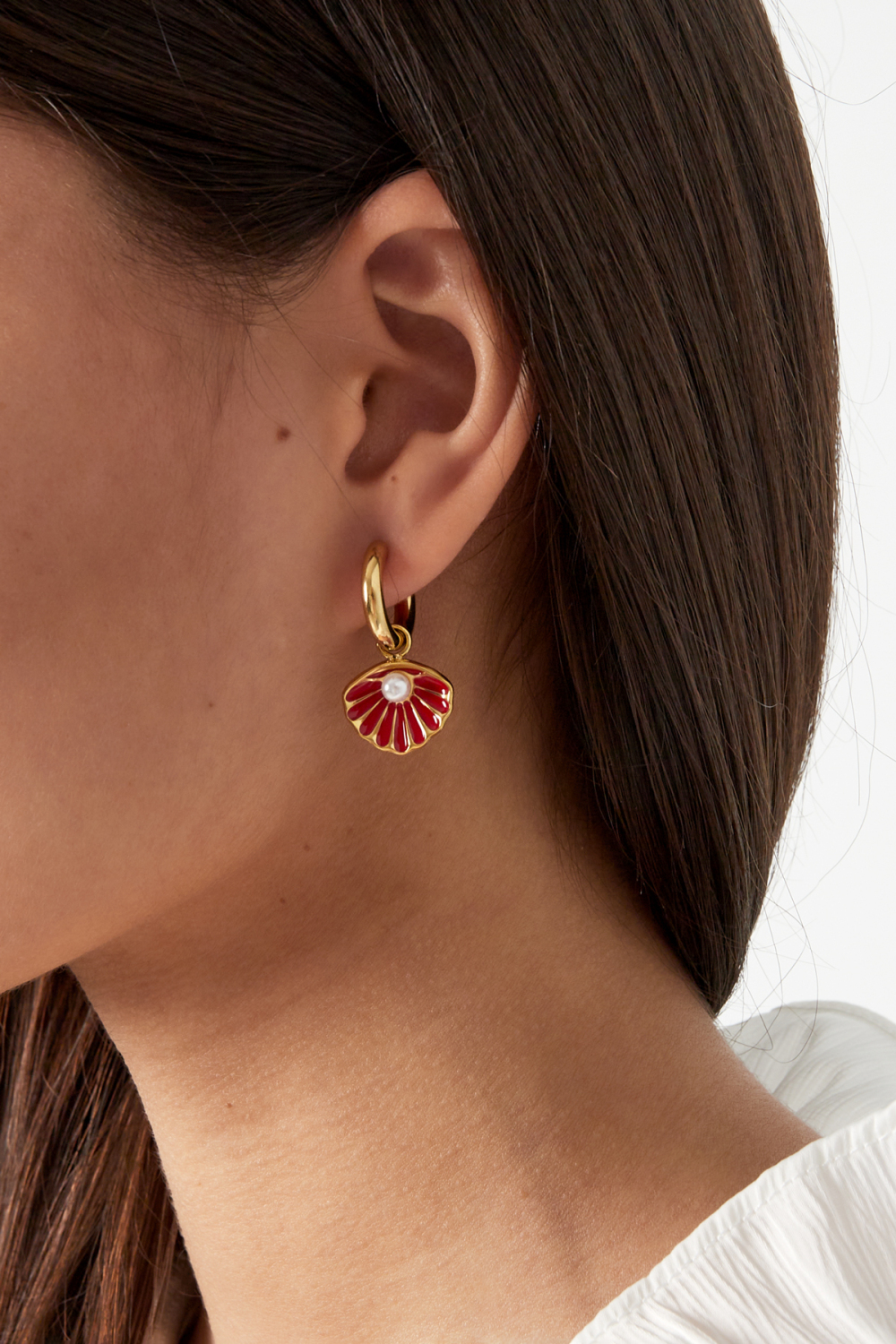 Boucles D'oreilles Coquillages Dorés h5Image2