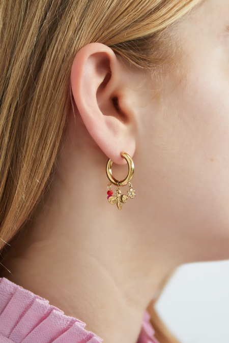 boucles d'oreilles à breloques abeilles 2