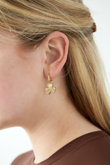 boucles d'oreilles trèfle à quatre feuilles 2