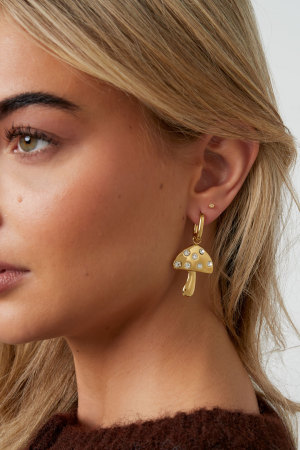 Boucles D'Oreilles Pendantes En Acier Inoxydable, Série « Plante », Décontractée, Simple Et Quotidienne, Bijoux Pour Femmes h5 Image2