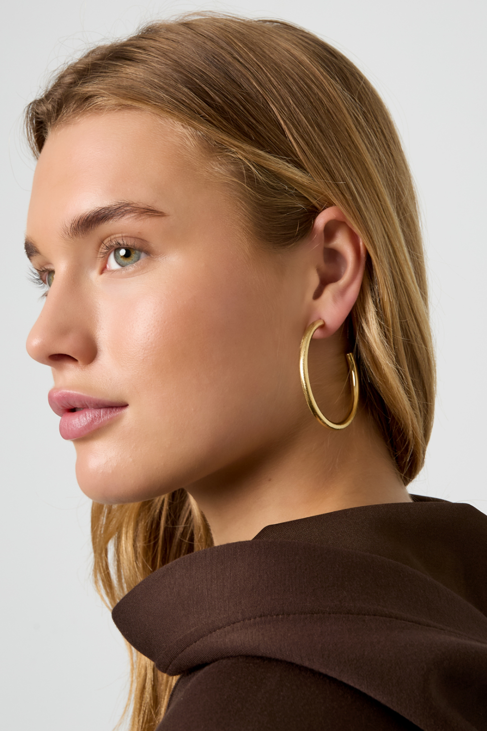 Boucles D'Oreilles Créoles Cercle Casual Daily Simple Series Bijoux Pour Femmes Image4
