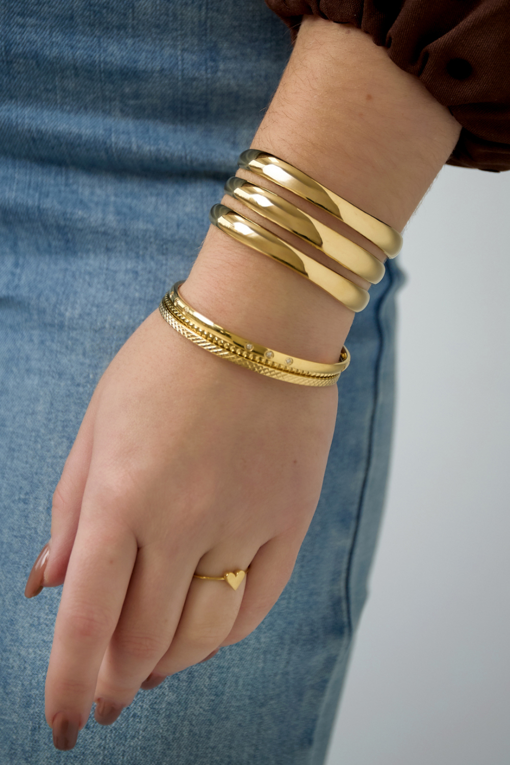 Bracelets En Acier Inoxydable, Séries Casual Daily Simple, Bijoux Pour Femmes Image2