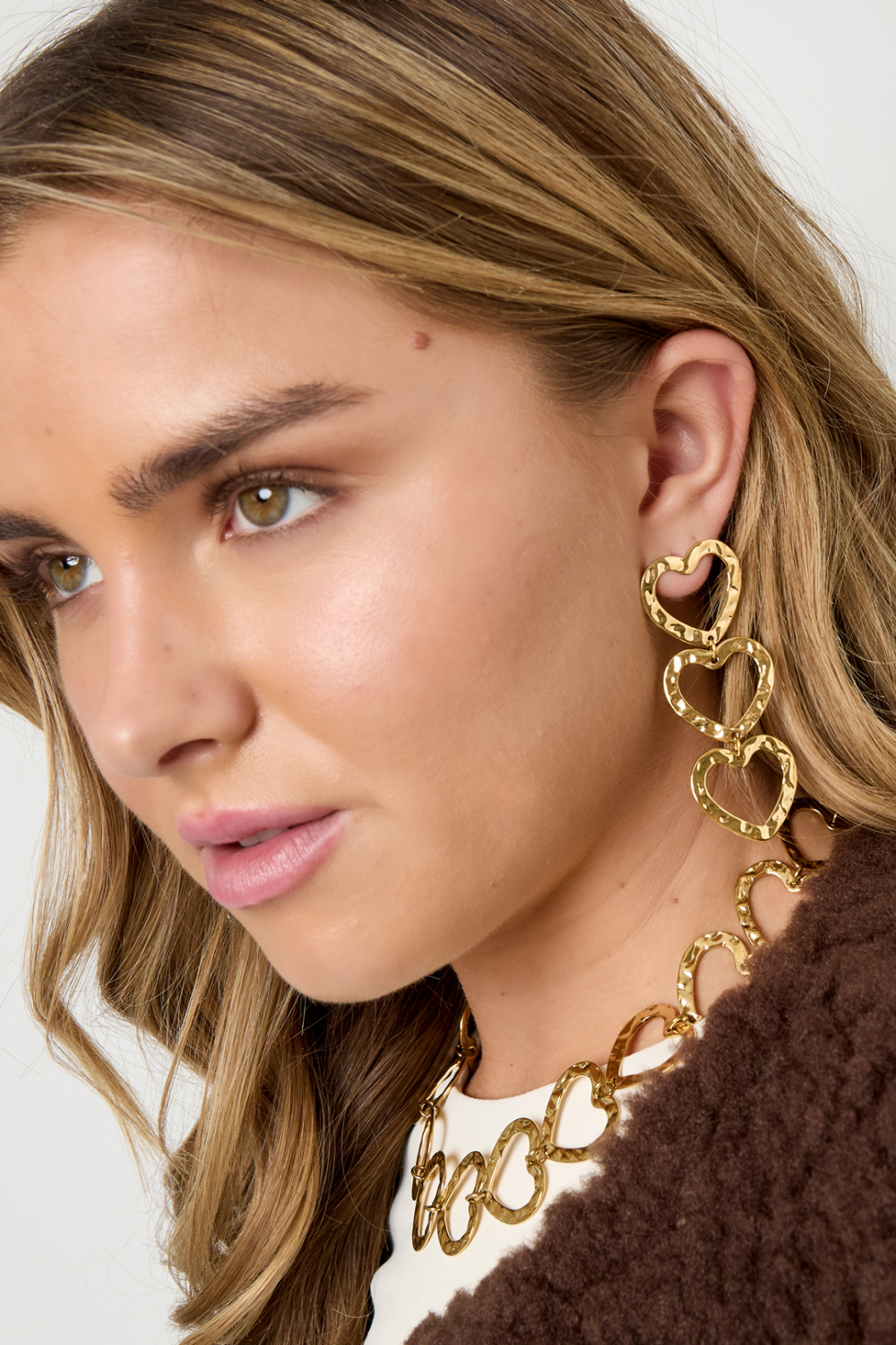 Boucles D'Oreilles Pendantes En Acier Inoxydable, Style Cœur, Décontractées, Simples Et Quotidiennes, Bijoux Pour Femmes Image2