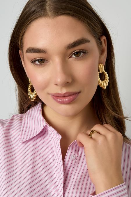 Boucles D'Oreilles Pendantes Motif Coquillage 2