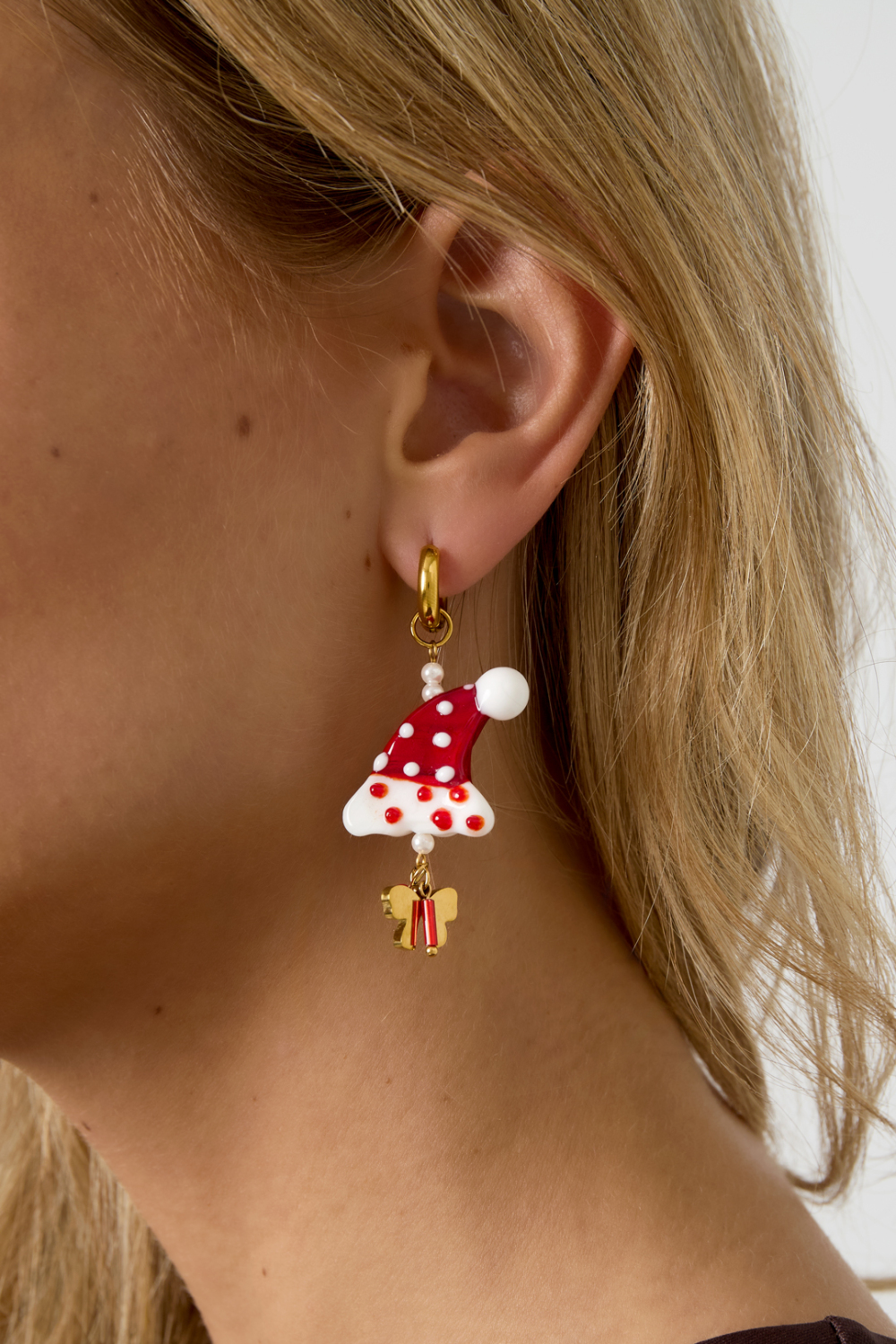 Boucles D'Oreilles Pendantes En Acier Inoxydable, Style Dessin Animé, Décontracté, Noël, Série Simple, Bijoux Pour Femmes h5Image2