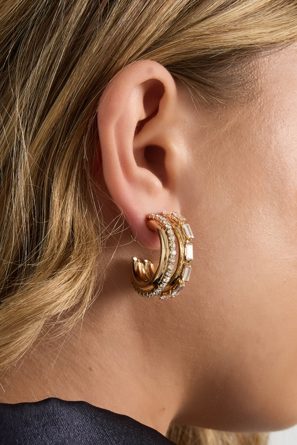 Boucles D'Oreilles Créoles En Fer, Élégantes, Luxueuses, De Noël, Pour Femmes Image4