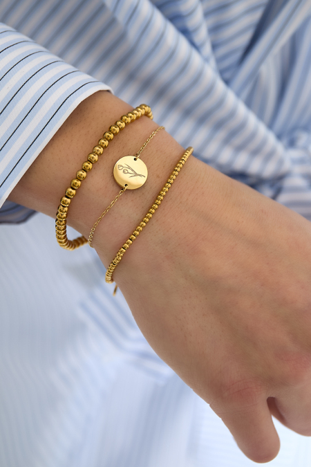 Bracelet à petites perles en acier inoxydable - 25 mm 2