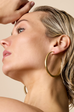 Boucles D'Oreilles Créoles Cercle Casual Daily Simple Series Bijoux Pour Femmes h5 Image2