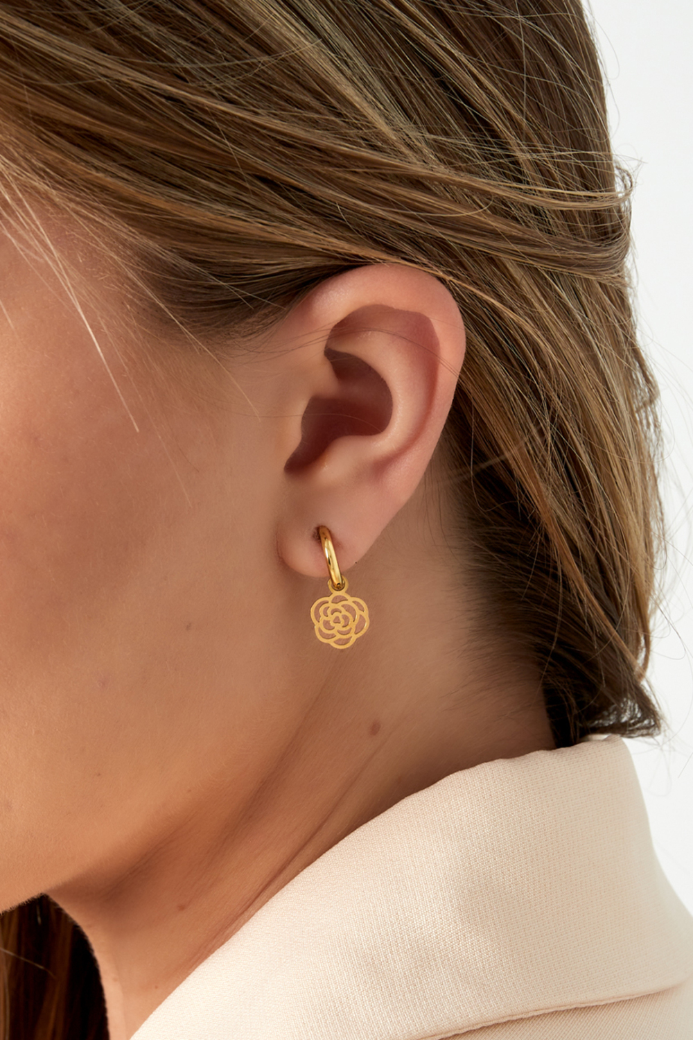 Boucles D'Oreilles Roses Image2