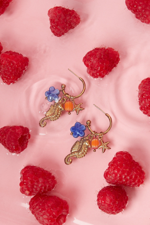Boucles D'Oreilles Hippocampe Avec Breloques h5 Image2