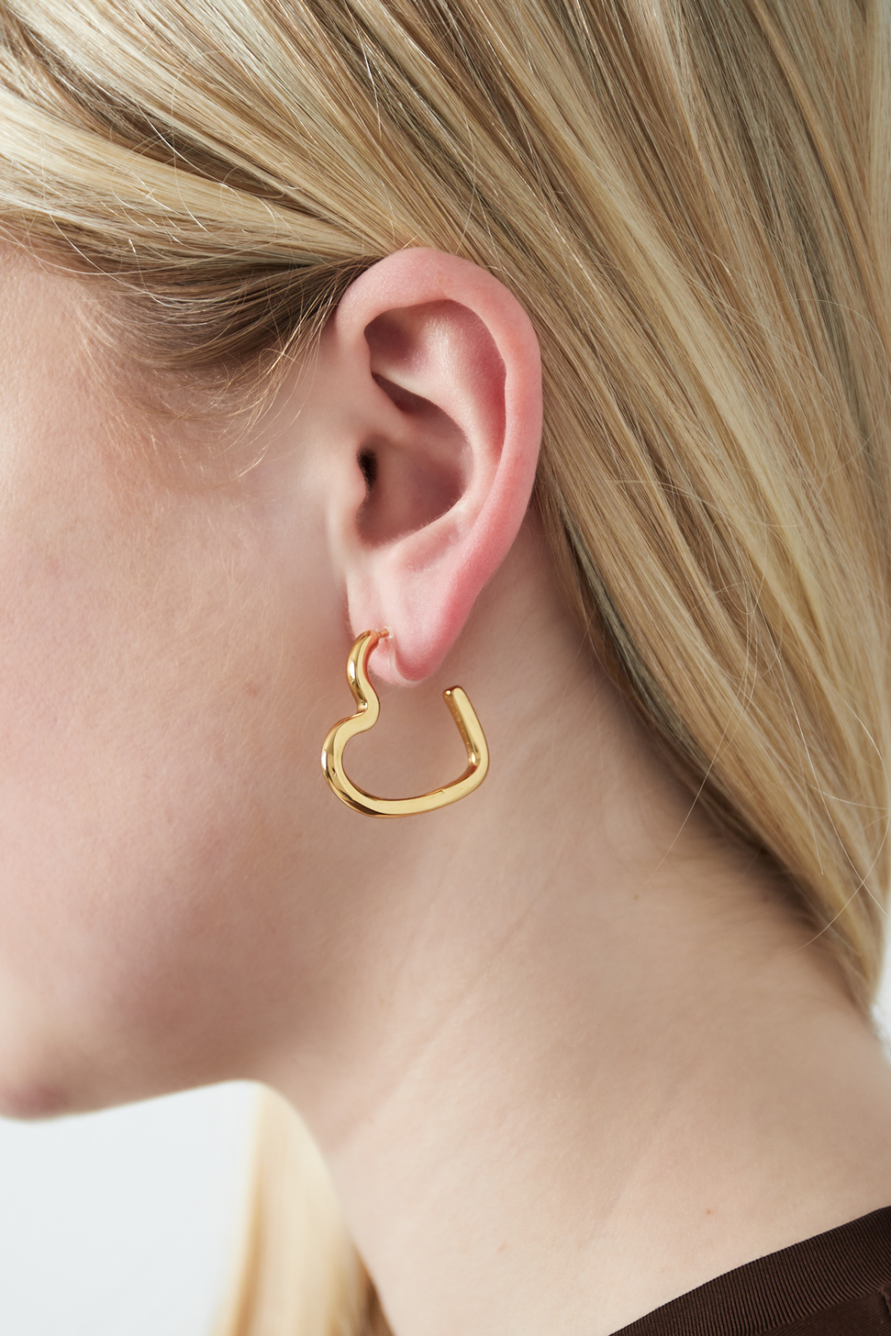 Boucle D'Oreille À Clip En Forme De Cœur Image2
