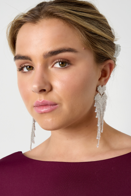 Boucles d'oreilles pendantes en cuivre, série cœur, décontractée, simple et quotidienne, bijoux pour femmes 2