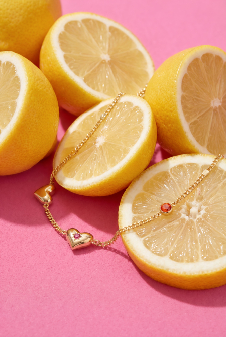 Bracelet à motif cœur et pierre 2