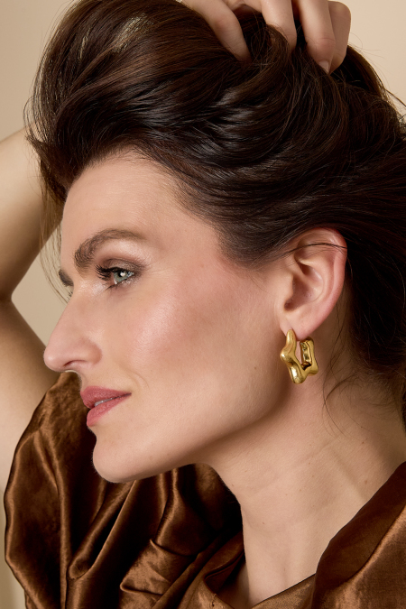 Boucles D'Oreilles Créoles Star Casual Daily Simple Series Bijoux Pour Femmes 2