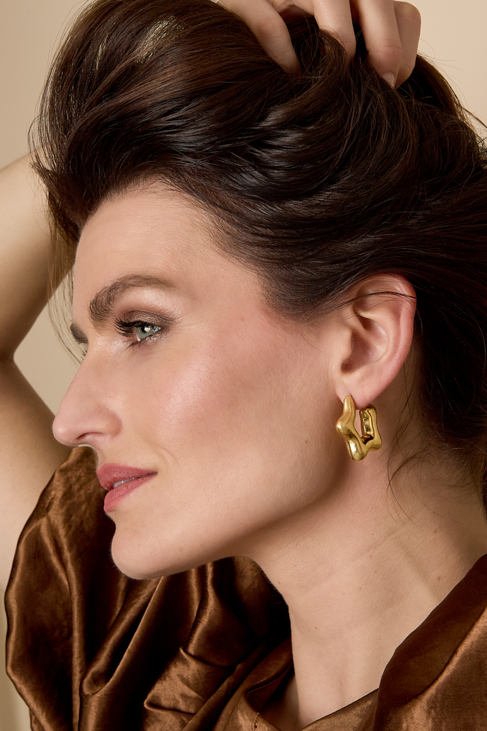 Boucles D'Oreilles Créoles Star Casual Daily Simple Series Bijoux Pour Femmes h5Image2