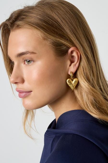 Boucles d'oreilles pendantes Heart Daily Daily Simple Series Bijoux pour femmes 2