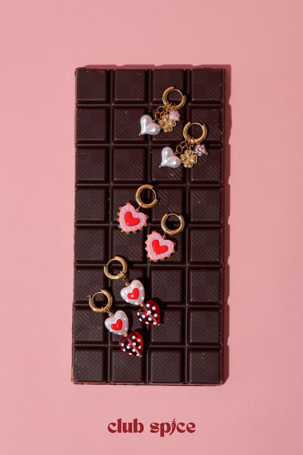 Boucles D'Oreilles À Motif De Cœur Bonbon Image2