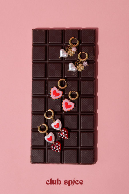 Boucles d'oreilles à motif de cœur bonbon 2