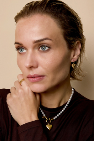 Boucles D'Oreilles Pendantes En Forme De Cœur, Série Simple Et Décontractée Pour Le Quotidien, Bijoux Pour Femmes h5 Image2