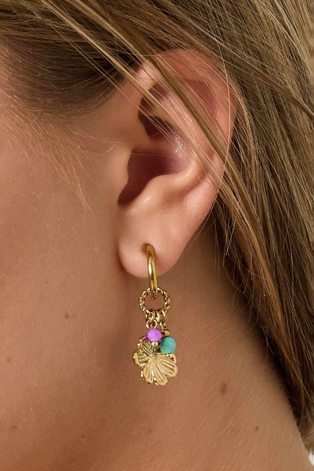 Boucles D'Oreilles Flower Happy Charm h5Image3