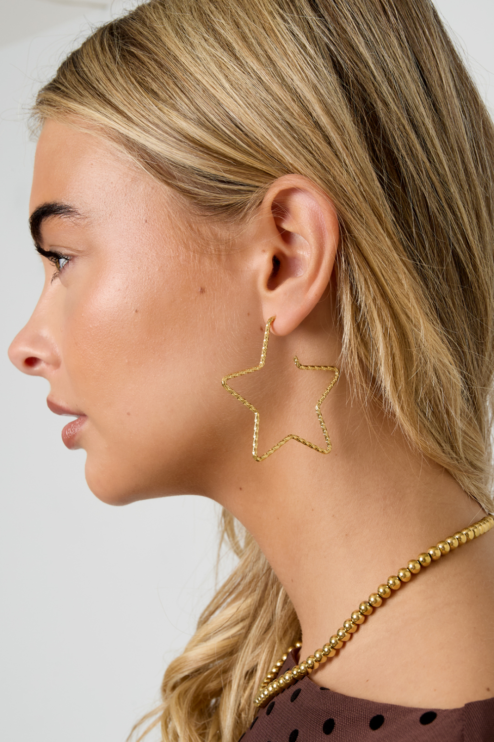 Boucles D'Oreilles Créoles En Acier Inoxydable, Série Star Casual Daily Simple, Bijoux Pour Femmes h5Image4