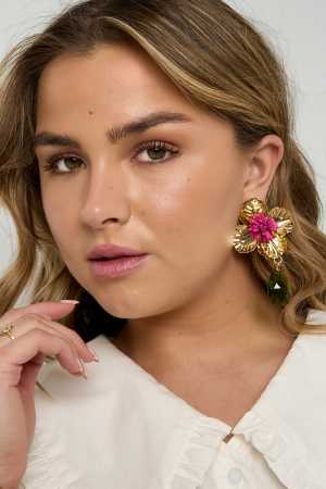 Boucles D'Oreilles Pendantes En Fer, Série Luxueuse De Vacances Fleuries, Bijoux Pour Femmes h5 Image2
