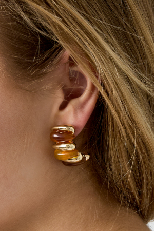 Boucles D'Oreilles Puces En Alliage, Forme Irrégulière, Collection Simple Et Décontractée Pour Femmes h5 Image4