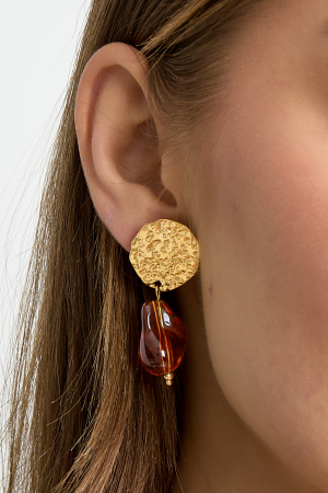 Boucles D'Oreilles Pendantes En Acier Inoxydable, Forme Irrégulière, Collection Décontractée Et Simple Pour Femmes h5 Image3