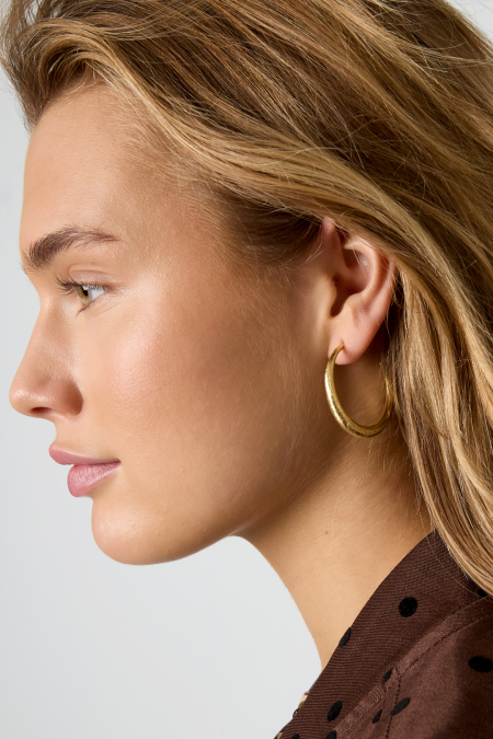 Boucles d'oreilles créoles cercle Casual Daily Simple Series Bijoux pour femmes 2