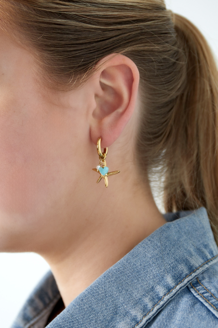 grandes boucles d'oreilles étoile de mer 2